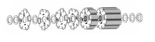 Graco 24D583 Cutter Drum, 5 pt Diamond, 10 in Cut