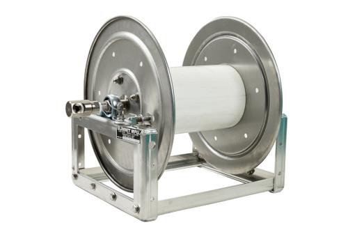 Summit 12 Inch Aluminum Full Frame Electric Hose Reel with Stainless Steel Manifold, 1/2" Inlet