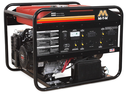 Mi-T-M 6000-Watt Gas Generator with Electric Start Honda GX390 Engine