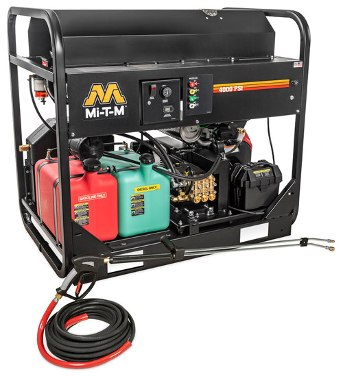 Mi-T-M HS Series 4000 PSI 4.0 GPM (Gas - Hot Water) Belt Drive Pressure Washer with AR Pump and Kohler CH640 Engine