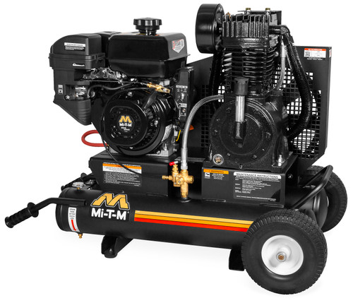 Mi-T-M 17.2 CFM at 175 PSI 8-Gallon Two Stage Gas Air Compressor with Electric Start Engine