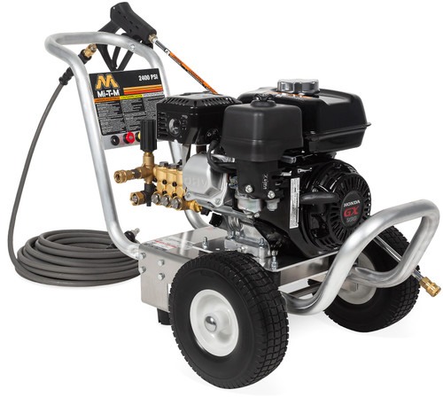 Mi-T-M CA Aluminum Series 2400 PSI 2.4 GPM (Gas - Cold Water) Direct Drive Pressure Washer with Mi-T-M Pump and Honda GX200 Engine