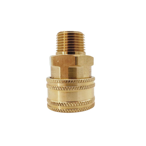 3/8" Brass Quick Connect Socket - Male, 5000 PSI, MNPT 3/8" Brass Quick Connect Socket - Male, 5000 PSI, MNPT