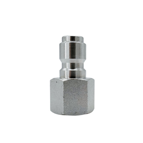 3/8" Zinc-Plated Steel Quick Connect Plug - Female, 5000 PSI, FNPT 3/8" Zinc-Plated Steel Quick Connect Plug - Female, 5000 PSI, FNPT
