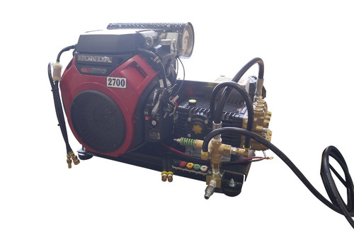 Pressure Pro Skid Mounted 10.0 GPM 2700 PSI (Gas - Cold Water) Belt Drive Pressure Washer with General Pump and Honda GX690 Engine