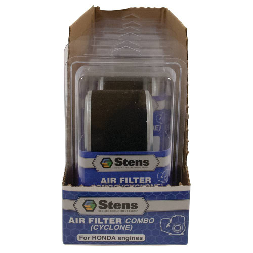 Stens 100-784C-RMP Air Filter Combo (cyclone) Retail Master Pack (Replaces Honda 17210-Z4M-821), Case of 6