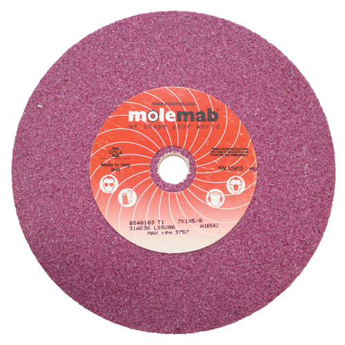 Molemab 750-105 Grinding Wheel, 7" x 1" x 5/8" 36 grit Ruby