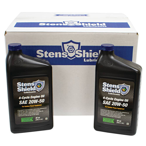 Stens Shield 770-250 4-Cycle Engine Oil, SAE 20W-50, Twelve 32 oz. bottles