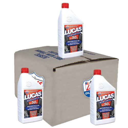 Lucas Oil 051-654 Motorcycle Oil, Six 32 oz. bottles