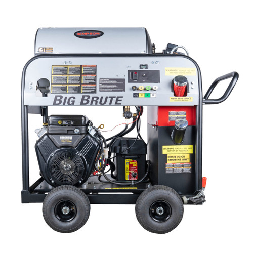 Simpson BB65108 Big Brute 4000 PSI 4.0 GPM (Gas - Hot Water) Horizontal Hot Water Direct Drive Pressure Washer with Vanguard 479cc Engine and Udor Triplex Pump