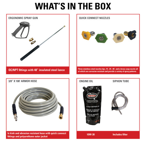 Simpson Professional 4000 PSI 4.0 GPM (Gas - Hot Water) Direct Drive Pressure Washer Trailer with CRX 420cc Engine and Comet Triplex Pump