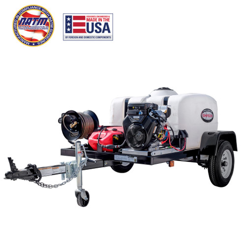 Simpson Professional 4200 PSI 4.0 GPM (Gas - Cold Water) Direct Drive Pressure Washer Trailer with Vanguard V-Twin Engine and CAT Triplex Pump