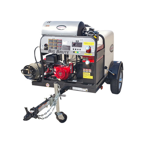 Simpson Professional 4000 PSI 4.0 GPM (Gas - Hot Water) Direct Drive Pressure Washer Trailer with Honda GX390 Engine and Comet Triplex Pump