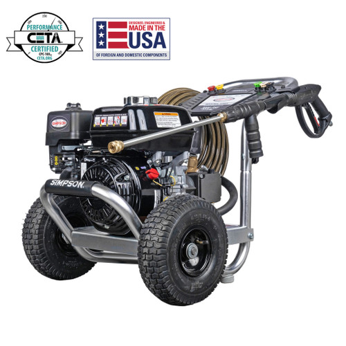 Simpson IS3030212 Industrial Series 3000 PSI 3.0 GPM (Gas - Cold Water) Direct Drive Pressure Washer with AAA Triplex Pump and Honda GX200 Engine