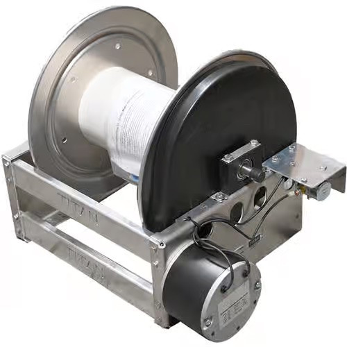 Titan Products 4312ES Electric 12-Inch Aluminum Hose Reel With Stainless Steel Manifold