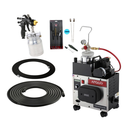 *NEW* Apollo PRECISION 6 PRO Production Turbo Spray System with Pressure Pot System with 1 Qt Bottom Feed Cup – PLUS Package