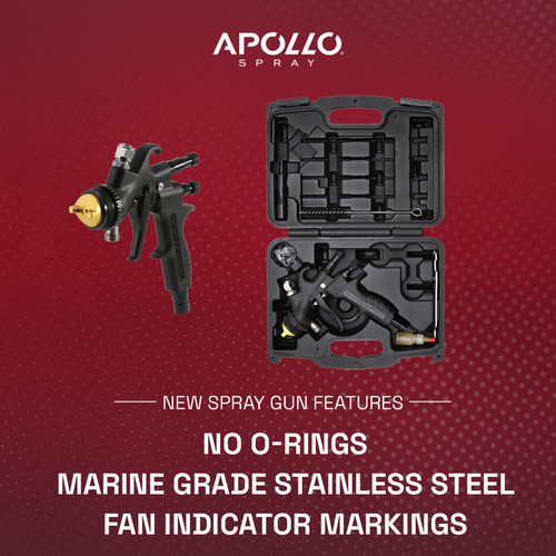 *NEW* Apollo PRECISION 6 PRO Production Turbo Spray System with Pressure Pot System  with 1 Qt Bottom Feed Cup – PLUS Package