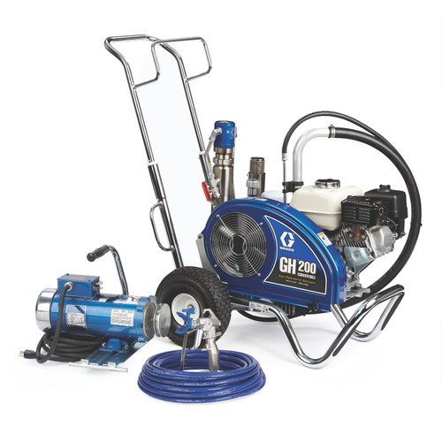 Main view of Graco 24W928 GH 200 Convertible ProContractor Series Gas Hydraulic Airless Sprayer with Electric Motor Kit