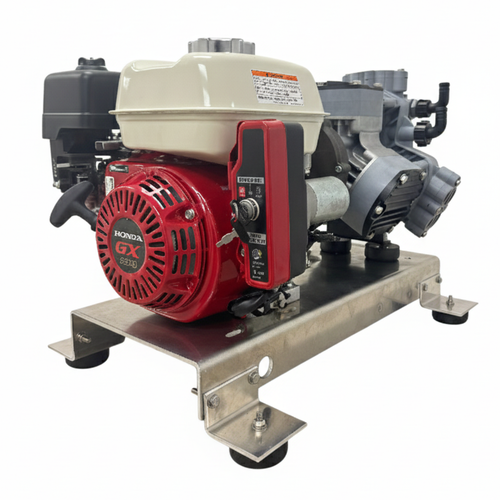  Stealth P40 Soft Wash Skid – 14.5 GPM, 300 PSI, Honda GX200 Electric Start front side 1