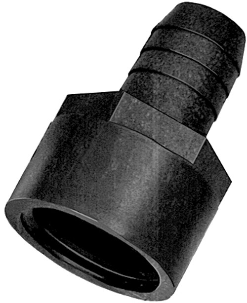 TerreMax Straight Adapter 1/2" Female NPT X 3/8" Hose Barb Fitting (Poly)