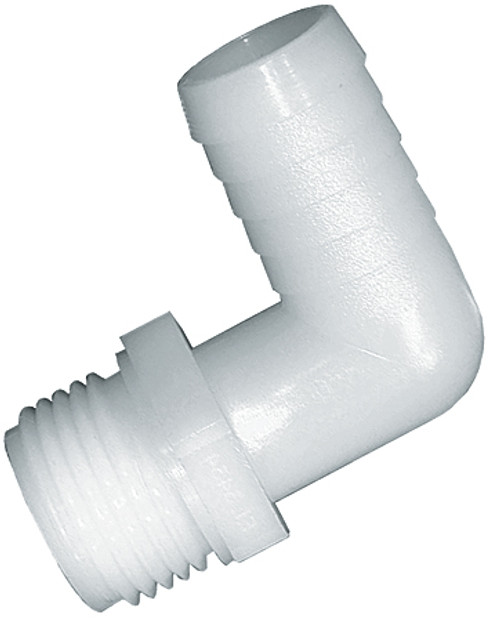 TerreMax Elbow 1/4" Male NPT X 5/8" Hose Barb Fitting (Nylon)