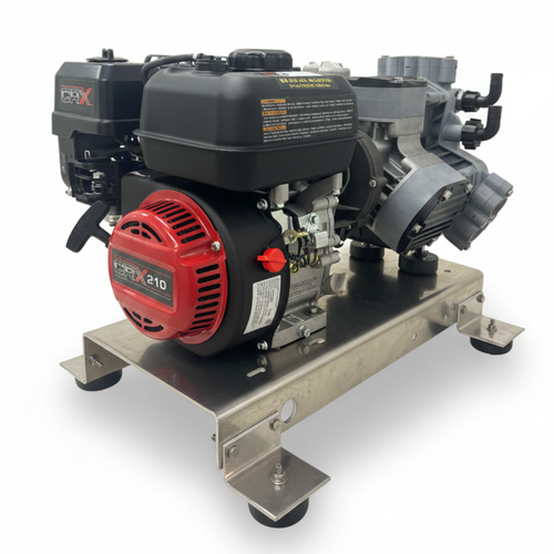  Stealth P40 Soft Wash Skid – 11 GPM, 300 PSI, CRX 210 Pull Start front side 1