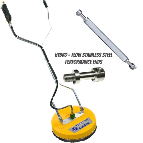 CL2000-HFSP-YEL Whisper Wash Classic 19-inch Surface Cleaner — Hydro-Flow 2-Tip Stainless Steel Performance