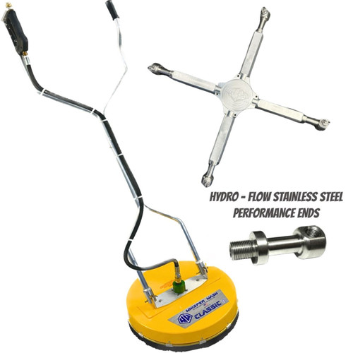 CL2000-4HFSP-YEL Whisper Wash Classic 19-inch Surface Cleaner – XForce 4-Tip Stainless Steel Performance