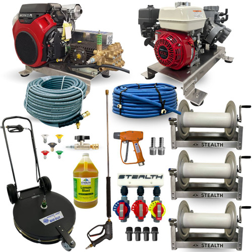 Stealth 8 GPM Pressure Washer + Comet P40 Soft Wash Business Pack
