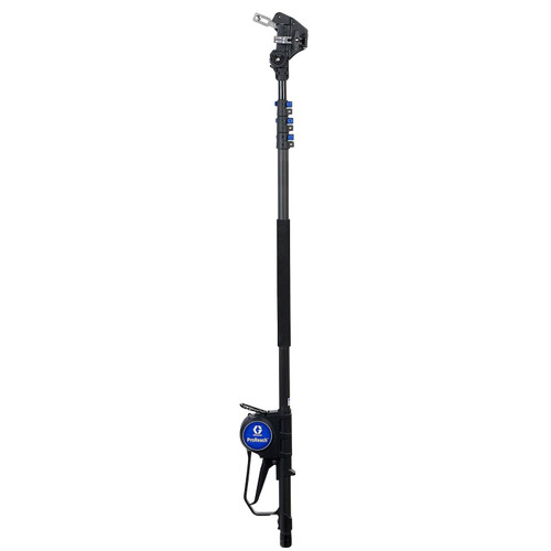 Graco ProReach telescoping spray pole fully extended with handle and trigger assembly