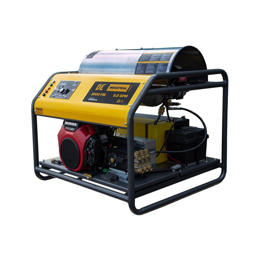 Pressure Pro Super Skid 3000 PSI 8.0 GPM (Gas - Hot Water) Pressure Washer  Skid with Electric Start Honda GX690 Engine and General TSF2021 Pump -  Spraywell