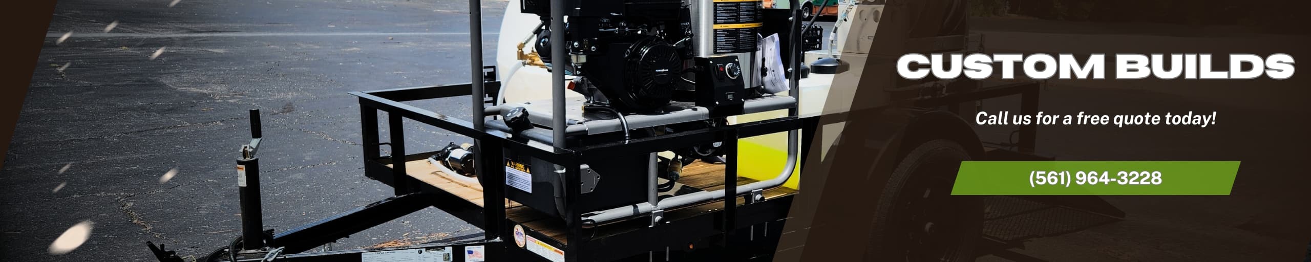 Custom pressure washer trailer builds.