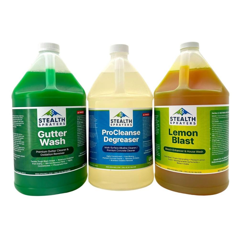 Stealth soft wash chemicals.