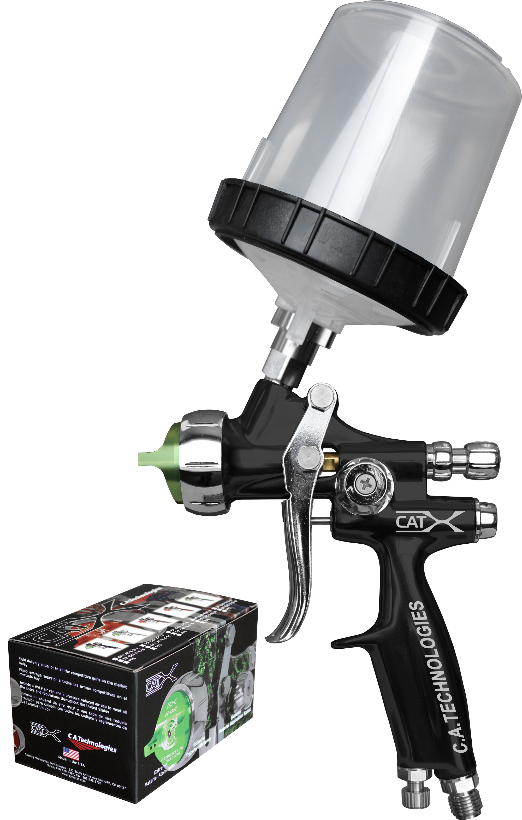 CA Technologies EP-CAT-X-B-A-PPS HVLP Gravity Feed Spray Gun, PPS