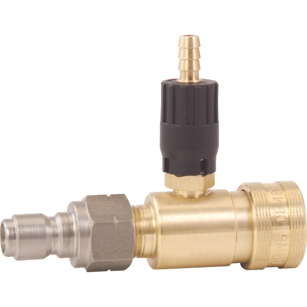 General Pump 100576 QC Brass Adjustable Chemical Injector, 10% Draw, 3 ...