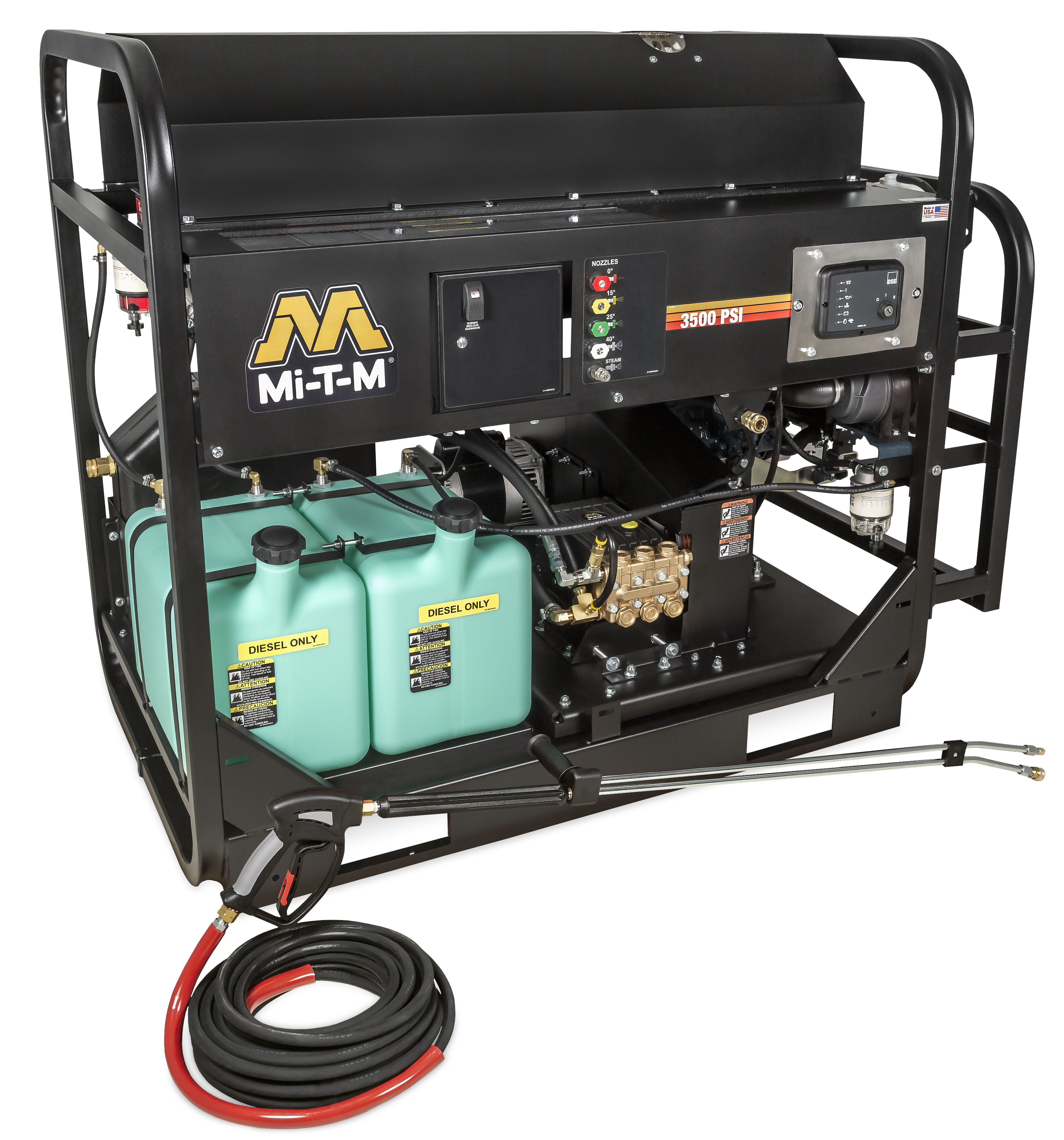 Mi-T-M Hot Water Pressure Washer 1500 psi GH-1502-LM10 LP Fire Burned 1.8  gpm