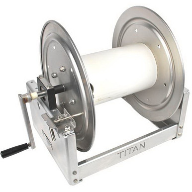 Titan Products 12 Manual Hose Reel, Full Frame, Stainless