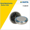 Varta V250H / 55625, 1.2 Volt 250mAh NIMH Button Cell Battery