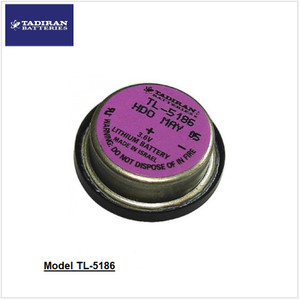 Tadiran TL-5186 Battery - 3.6V Lithium Bel Wafer 2 Pin Tadiran TL-5186 Battery - 3.6V Lithium Bel Wafer 2 Pin
