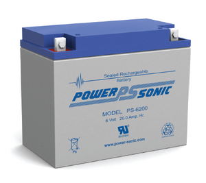 Power-Sonic PS-6200 Battery - 6 Volt 20.0 Amp. Hr. Sealed Rechargeable