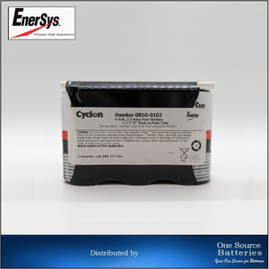 0810-0102 6 Volt 2.5 AH 1x3 D Cell Battery - Enersys Cyclon Hawker