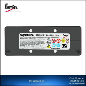 0859-0012 6 Volt 8.0 AH Monobloc Battery-Enersys Cyclon Hawker