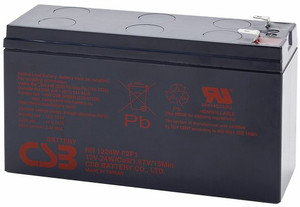 CSB HR1224W F2F1 Battery - 12V 6.0Ah 24W/Cell Sealed Rechargeable, Replacement Batteries for HR 1224W, HR 1224W, HR 1224W F2, HR 1224W F2F1, HR 1224WF2, HR 1224WF2F1, HR1224W, HR1224W F2, HR1224W F2F1, HR1224WF2, HR1224WF2F1, UPS12260, UPS12260 6, UPS122606