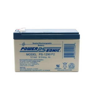 PowerSonic PS-1290F2, 12 Volt, 9 Amp Hour SLA Battery w/0.250 Fast-on Connector