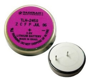 Tadiran TL-2450 - 3.6V Lithium Wafer Cell w-2 Pins