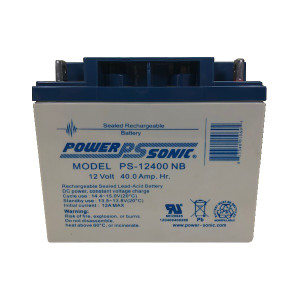 PowerSonic PS-12400NB 12 Volt, 40 AH Rechargeable SLA Battery