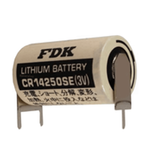 FDK, CR14250SE-FT, 3 Volt, 850 mAh, 1/2AA Lithium Battery w/3 Pins