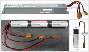 Okuma E8049-090-012, A911-2215-01-010 3.6 Volt, 3400 mAh Lithium Opus 7000 PLC Set of 3 Replacement Batteries for Cassette