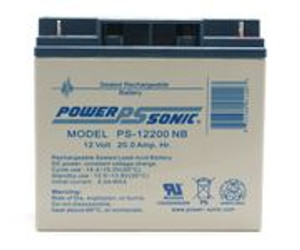 PowerSonic PS-12200NB, 12 Volt, 20 Ah SLA Battery w/Nut & Bolt Terminals