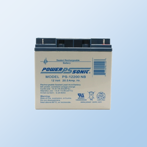 PowerSonic PS-12200NB, 12 Volt, 20 Ah SLA Battery w/Nut & Bolt Terminals